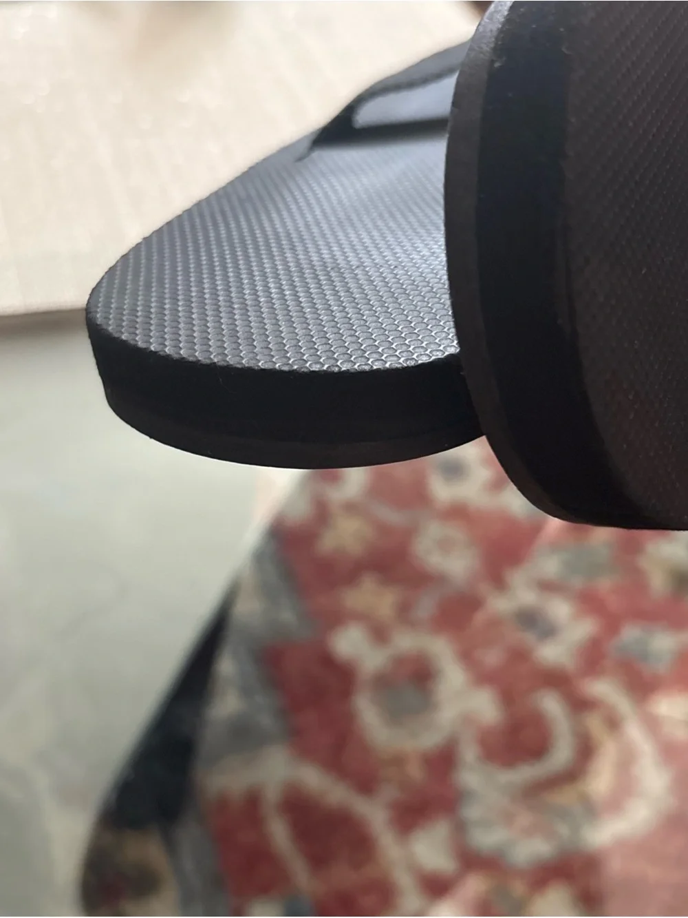 Rainbow Black Canvas Thong Flip Flops